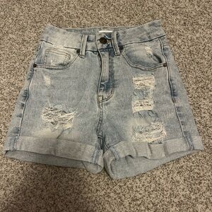 Rue21 Light Blue Distressed Jean Shorts
